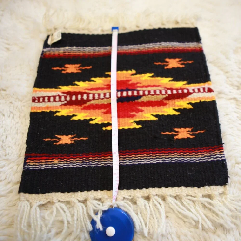 Vintage Acrylic Wool Blend Woven Table Top Southwestern Print Deco Placemat